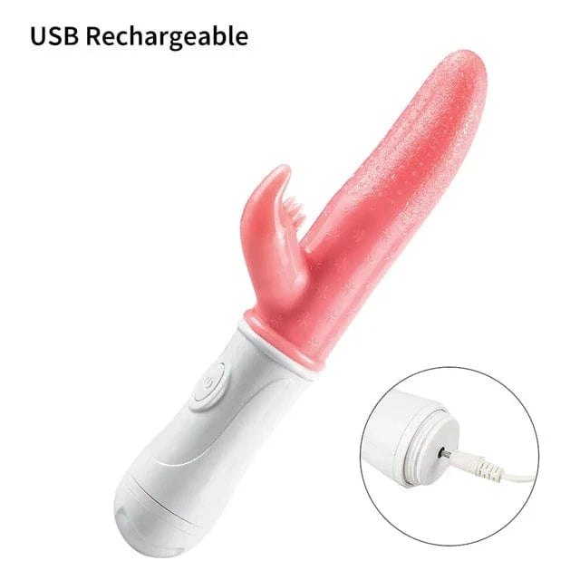 Pink rabbit vibrator with clit arm, photo 9
