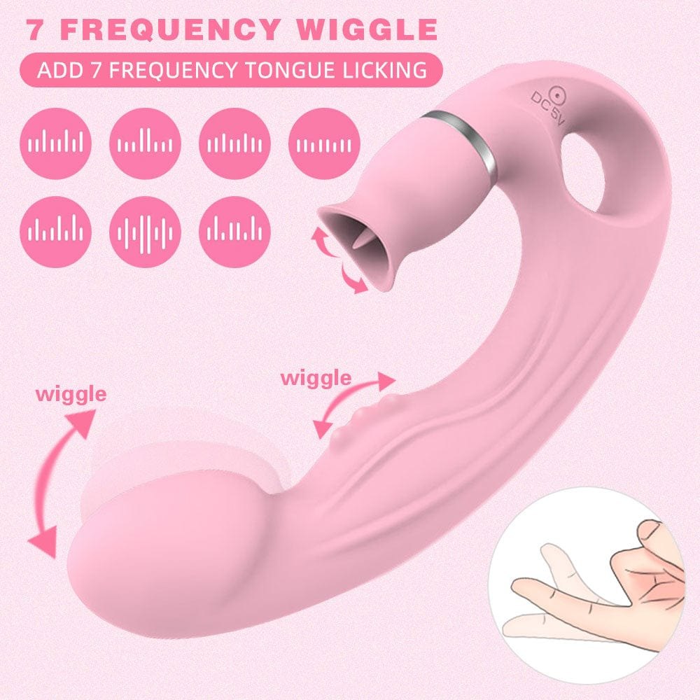 Pink rabbit g-spot suction vibrator, photo 3