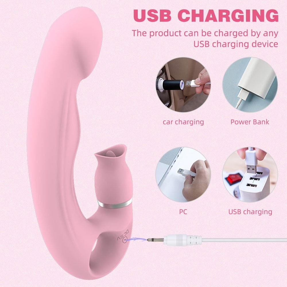 Pink rabbit g-spot suction vibrator, photo 7