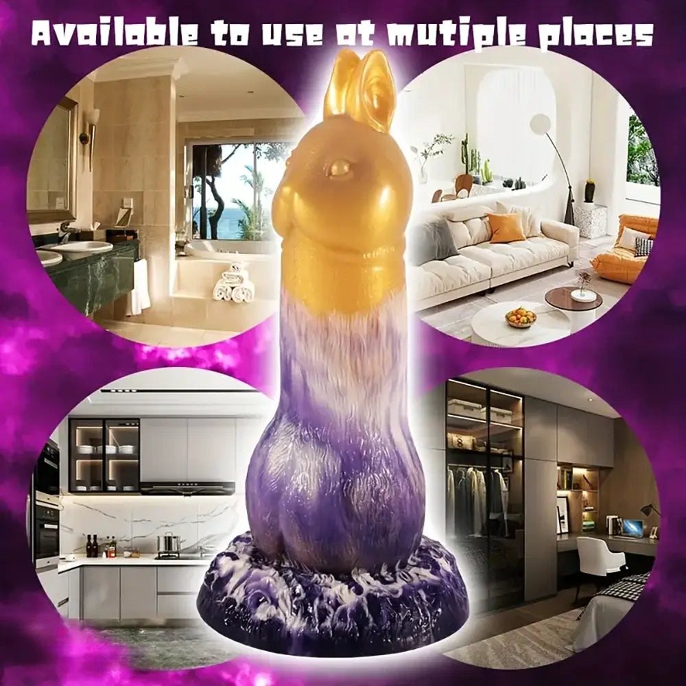 Mixed color rabbit shaped fantasy dildo, photo 2