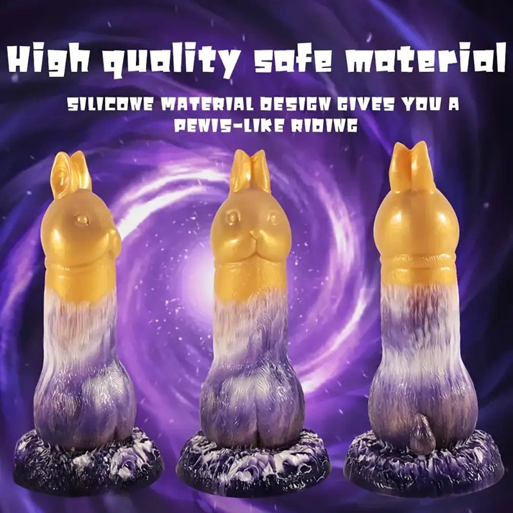 Mixed color rabbit shaped fantasy dildo, photo 3