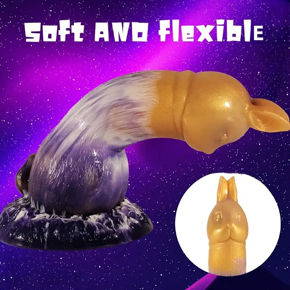 Mixed color rabbit shaped fantasy dildo, photo 6