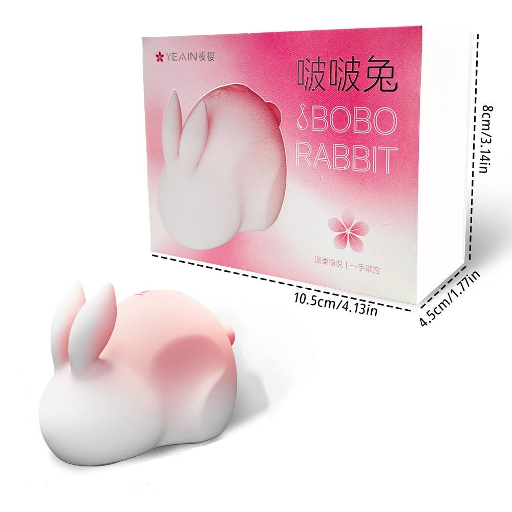 Gradient pink silicone rabbit suction vibrator, photo 1