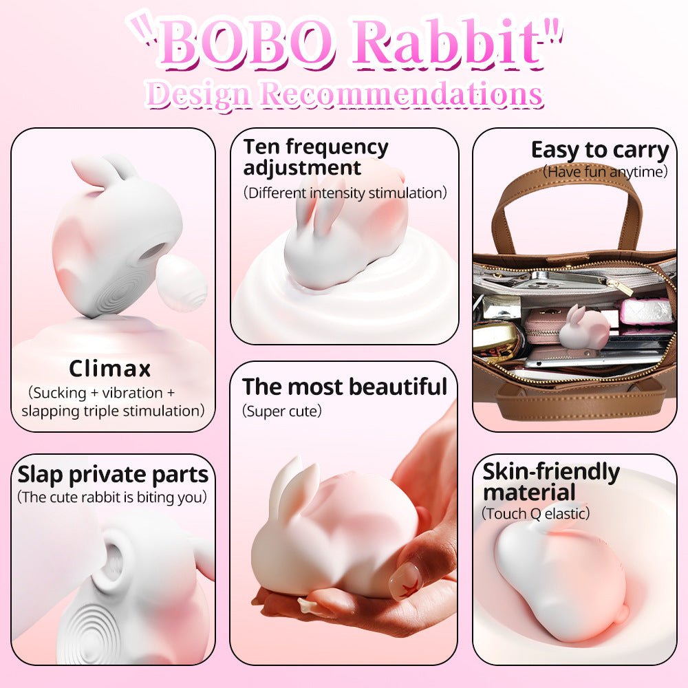 Gradient pink silicone rabbit suction vibrator, photo 5