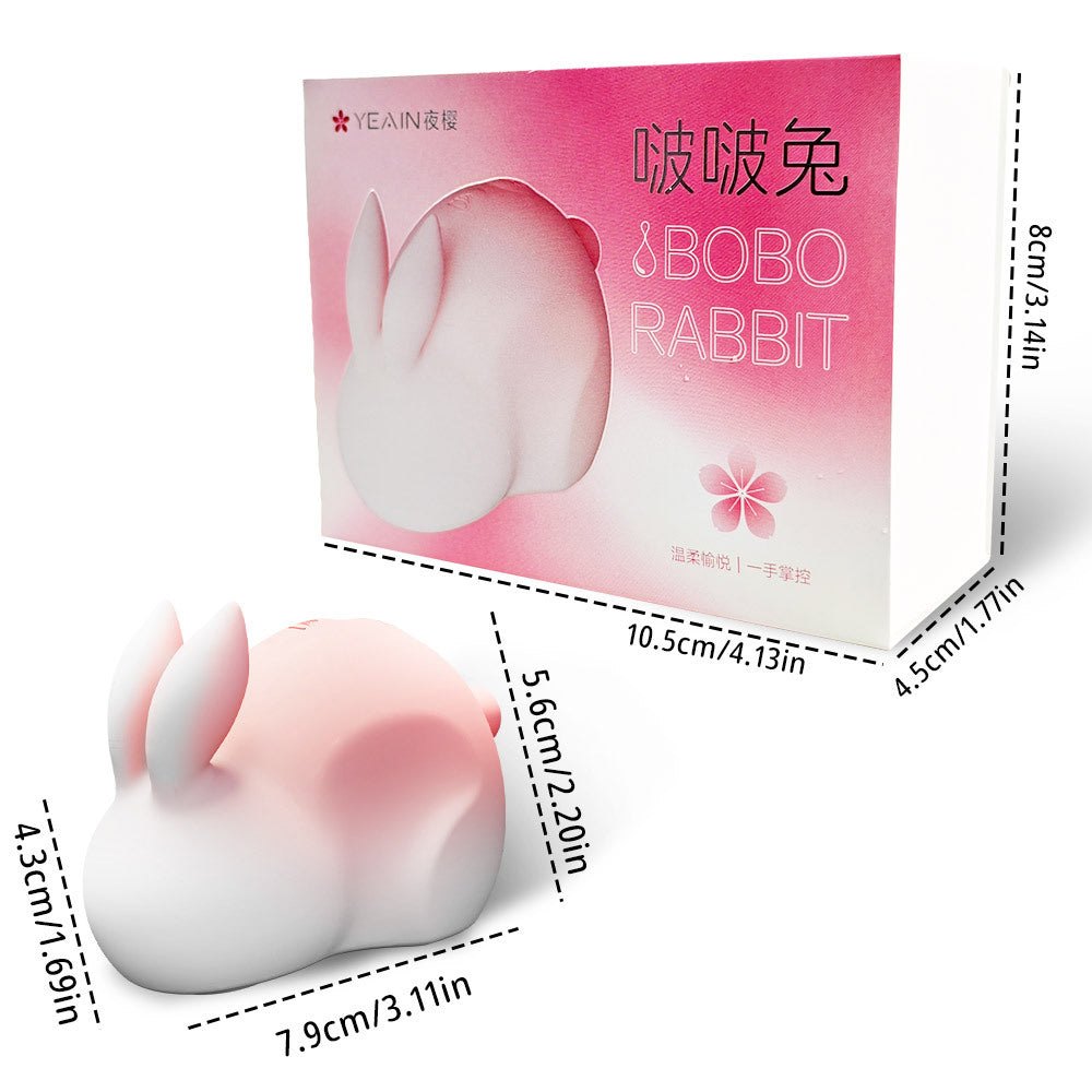 Gradient pink silicone rabbit suction vibrator, photo 6
