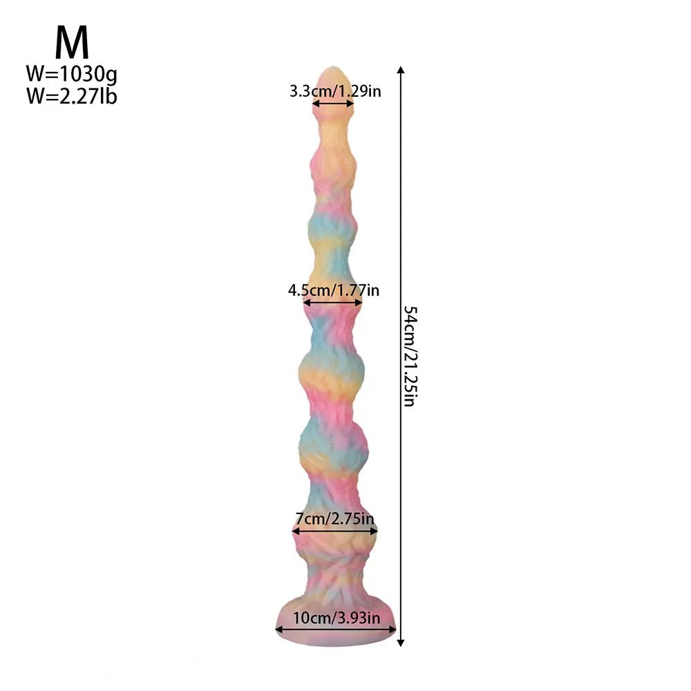 Pastel rainbow anal beads plug, photo 17