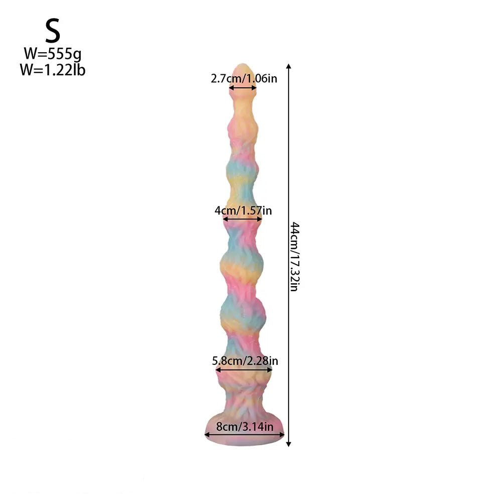 Pastel rainbow anal beads plug, photo 18