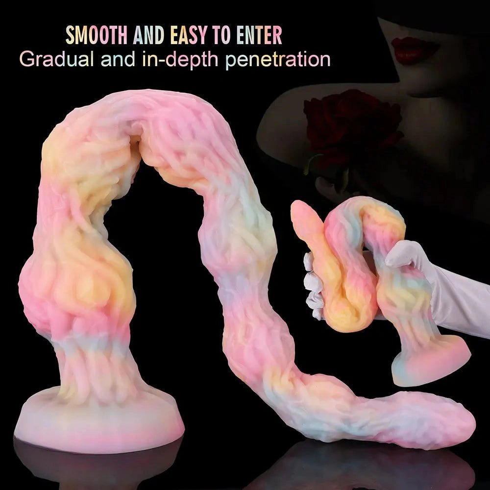 Pastel rainbow anal beads plug, photo 3
