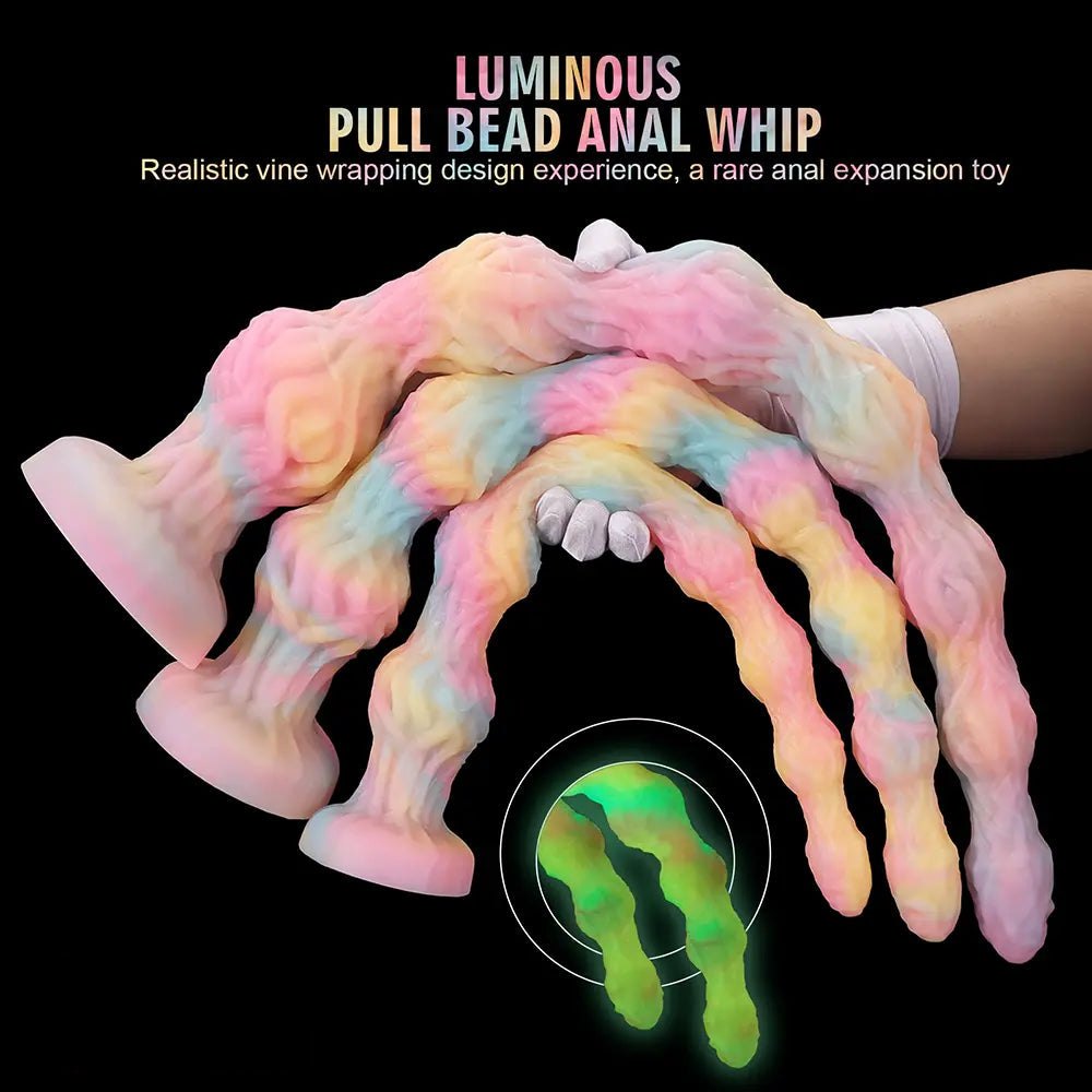 Pastel rainbow anal beads plug, photo 4