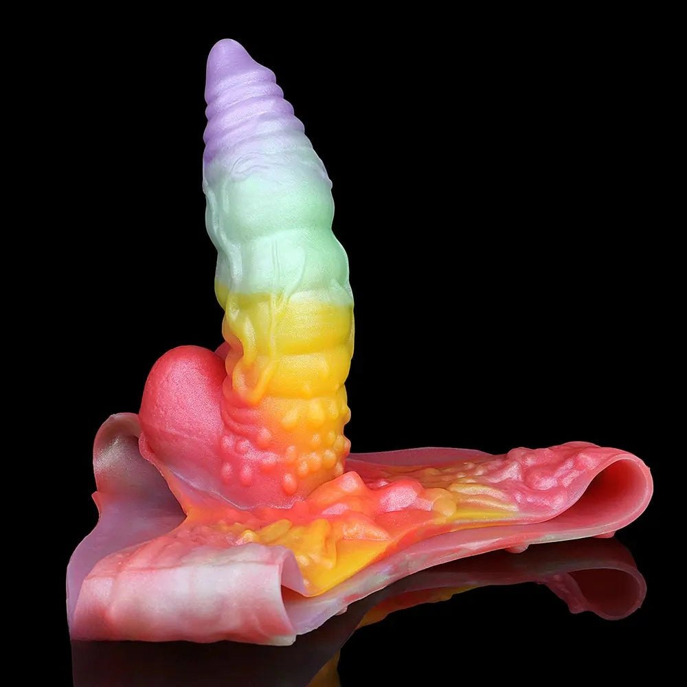Rainbow gradient fantasy creature dildo, photo 1