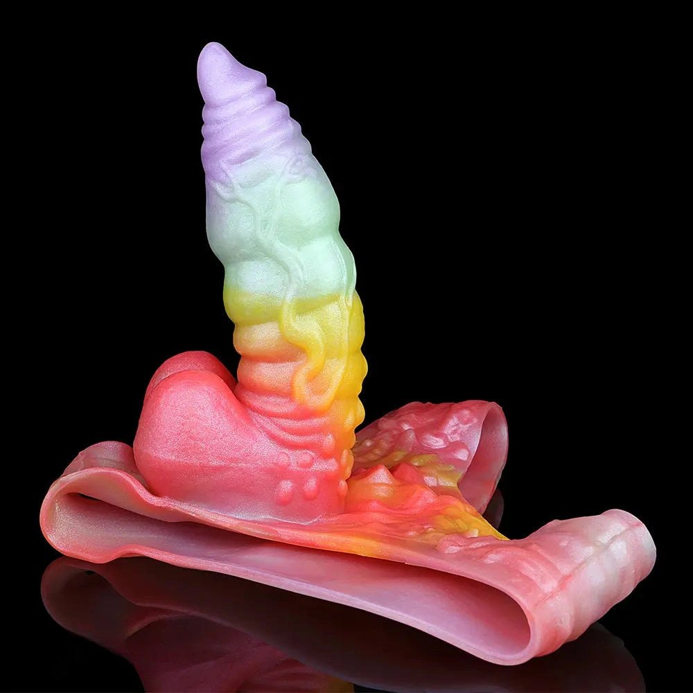 Rainbow gradient fantasy creature dildo, photo 3