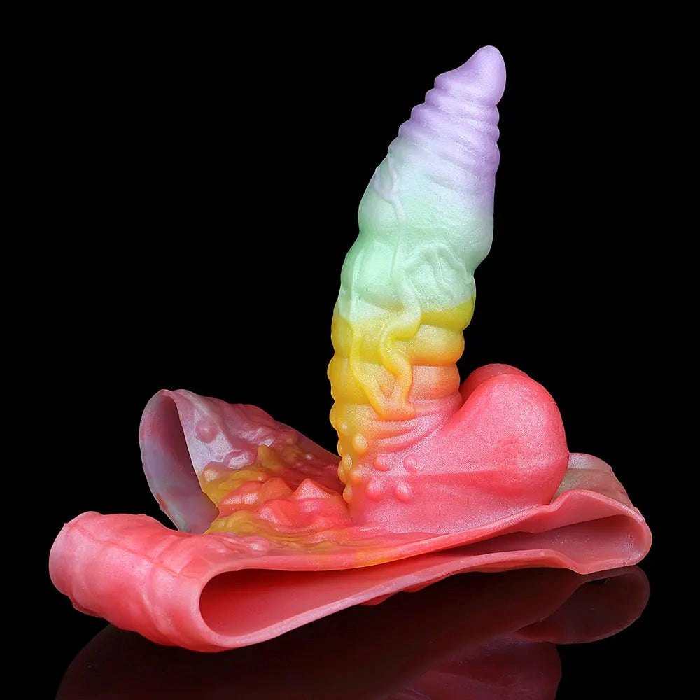 Rainbow gradient fantasy creature dildo, photo 8