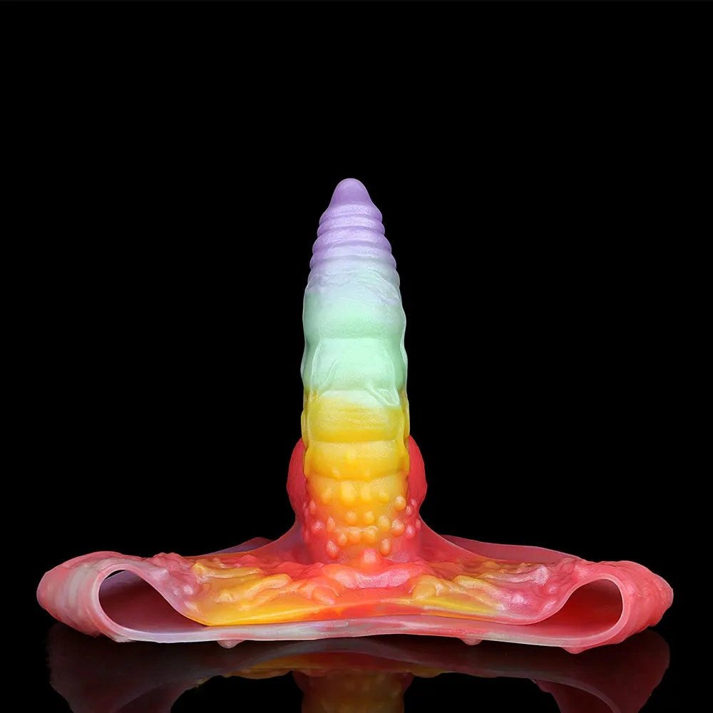 Rainbow gradient fantasy creature dildo, photo 9