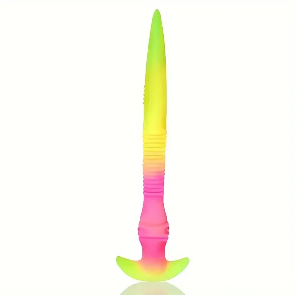 Rainbow silicone eel whip fantasy dildo, photo 1