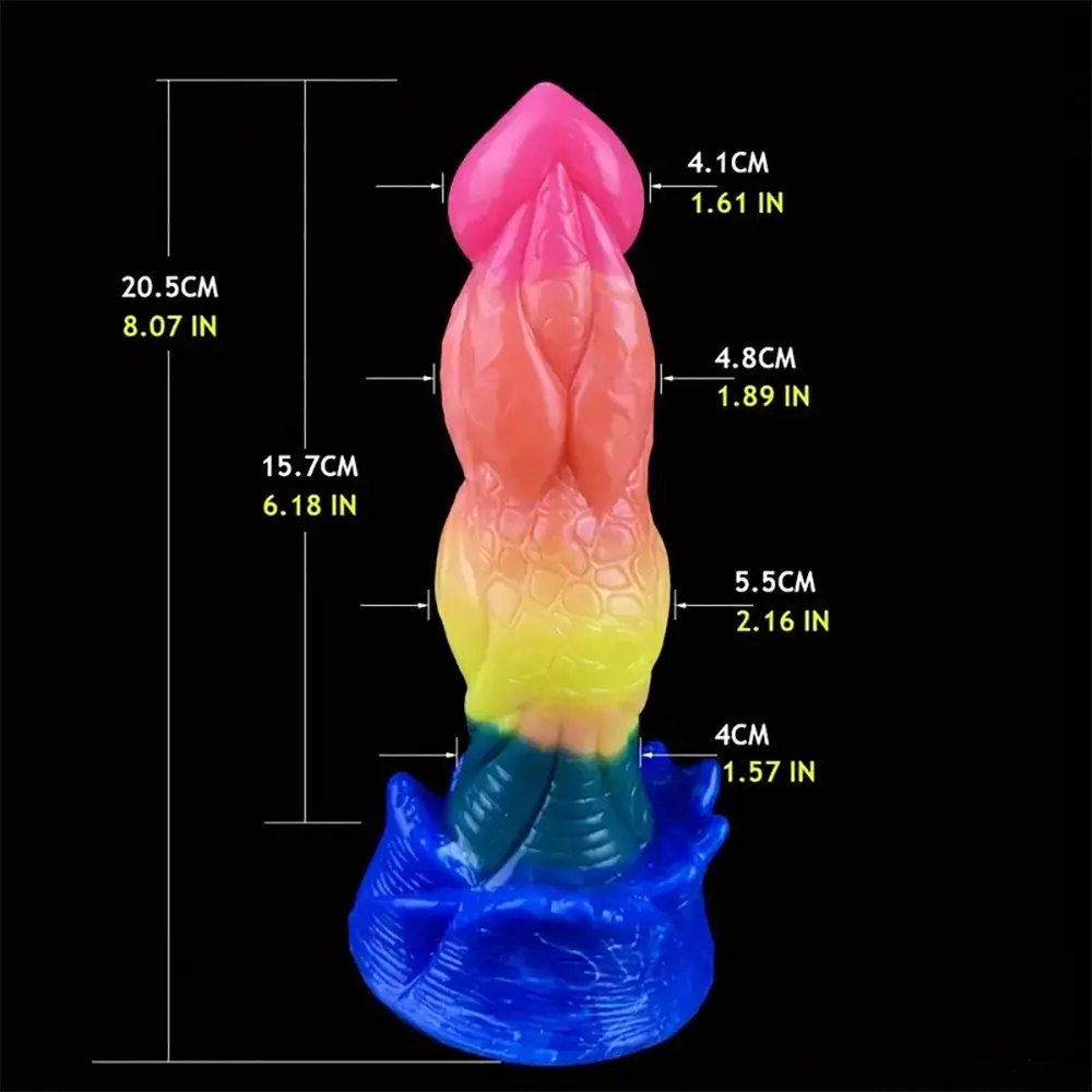 Rainbow fantasy monster dildo, photo 8