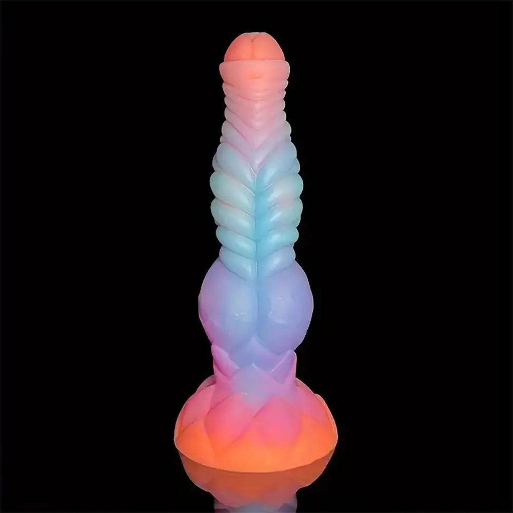 Rainbow knotted animal dildo, photo 1