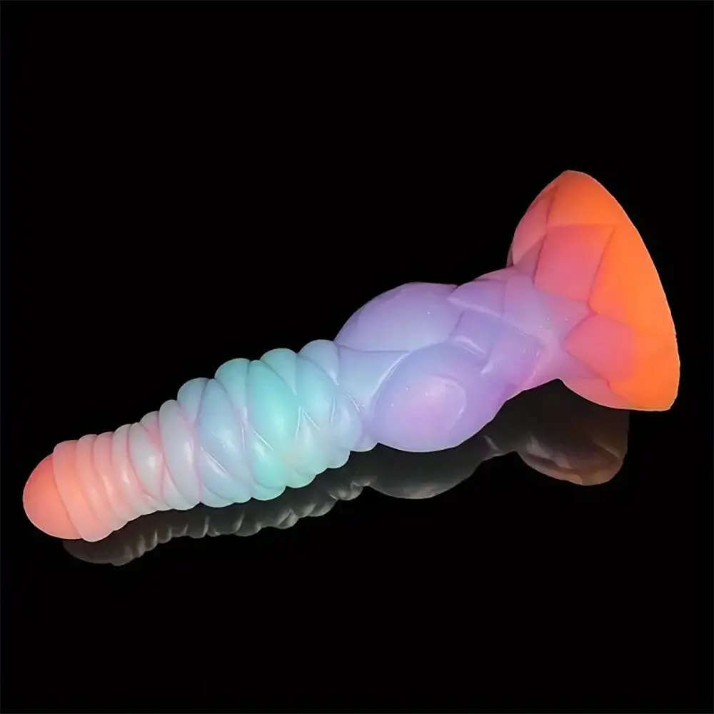 Rainbow knotted animal dildo, photo 3