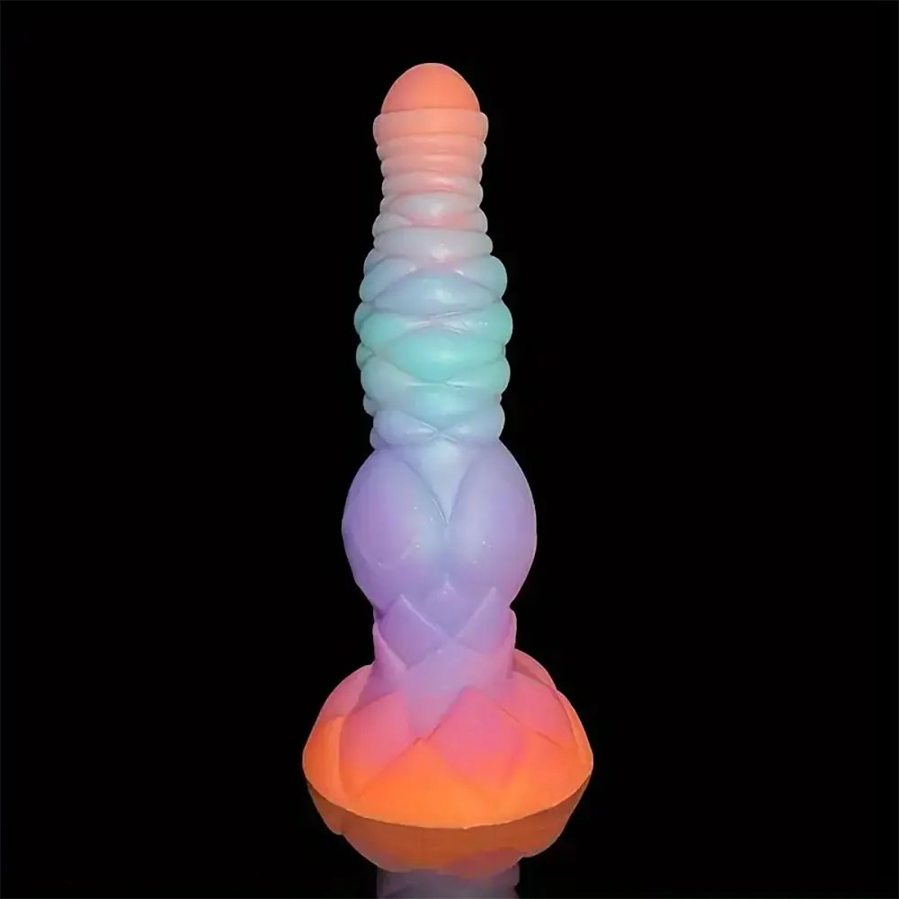Rainbow knotted animal dildo, photo 4