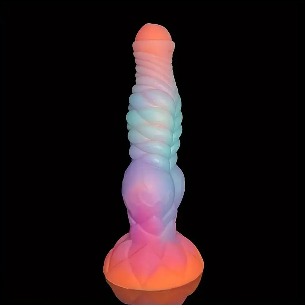 Rainbow knotted animal dildo, photo 8
