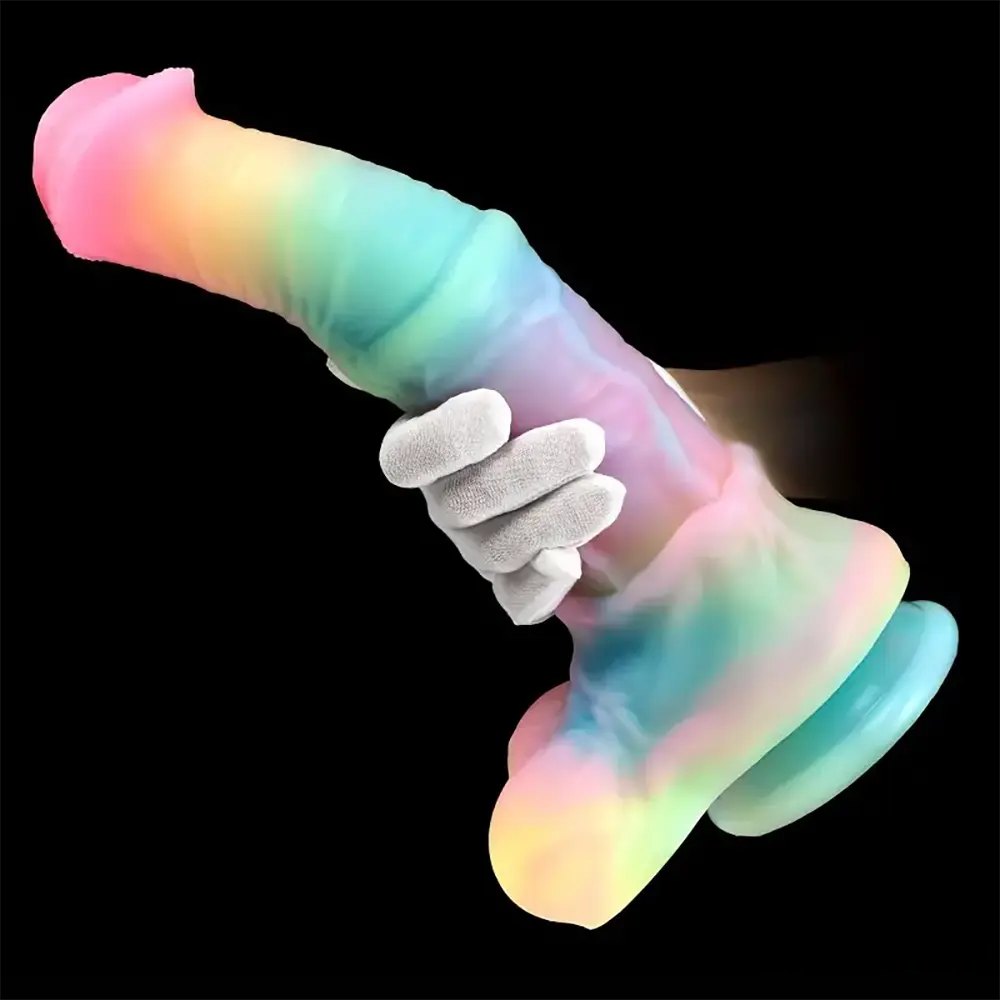 Rainbow knotted horse dildo, photo 4