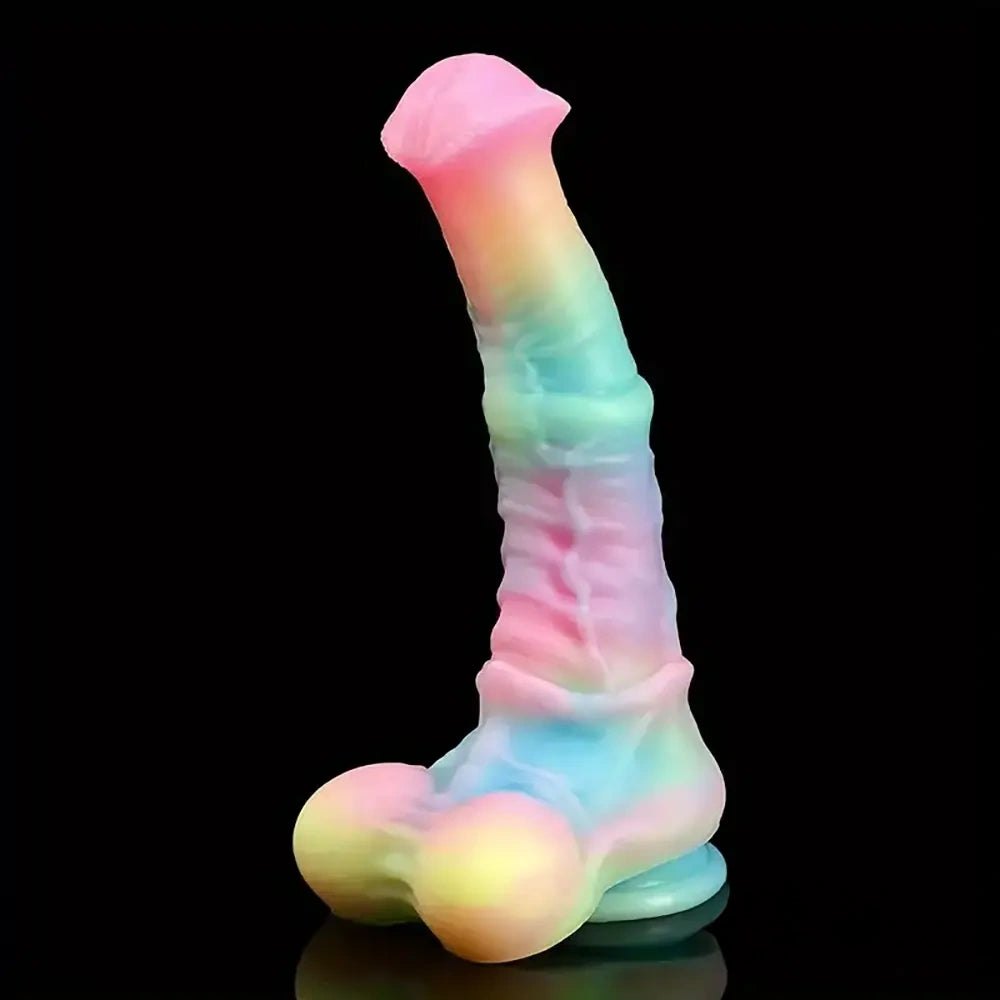 Rainbow knotted horse dildo, photo 5