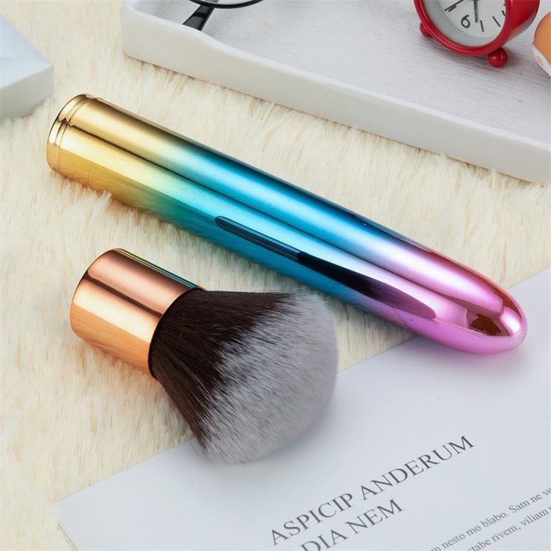 Rainbow metallic bullet vibrator with brush cover, photo 4