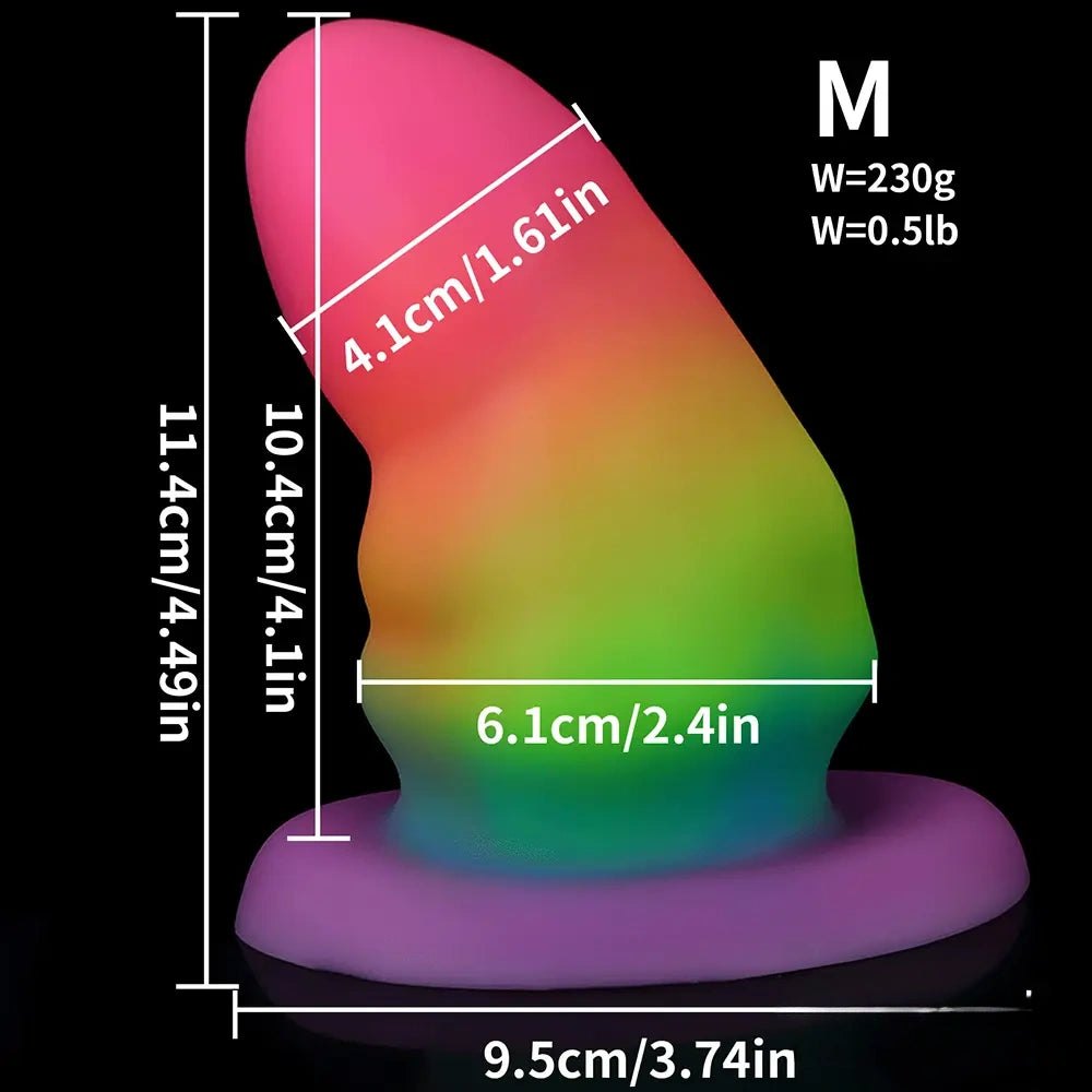 Rainbow ombre silicone butt plug, photo 6