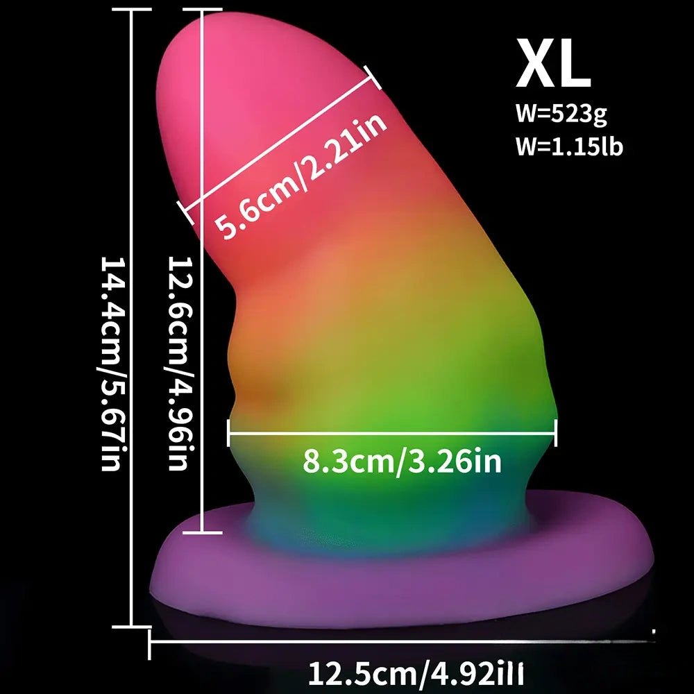 Rainbow ombre silicone butt plug, photo 8