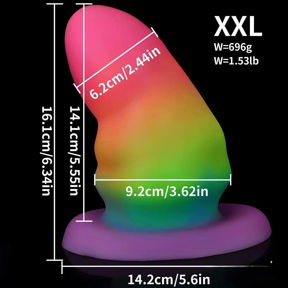 Rainbow ombre silicone butt plug, photo 9