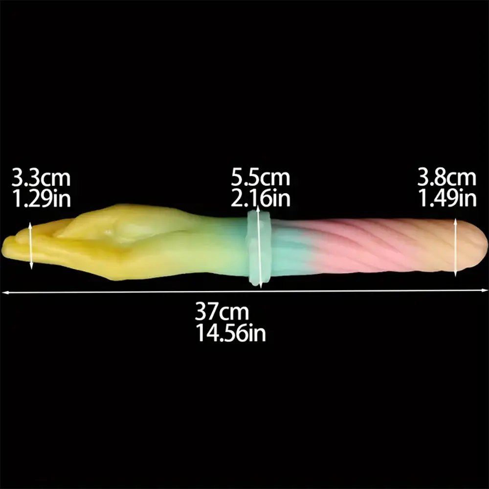 Rainbow ombre double-ended dildo, photo 5