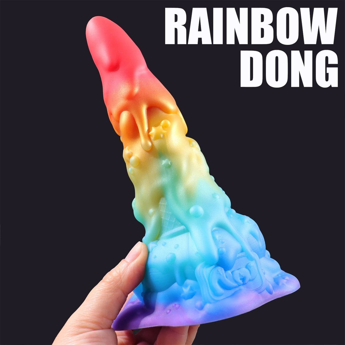 Rainbow ombre ice cream fantasy dildo, photo 2