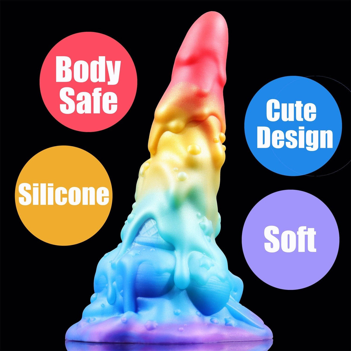 Rainbow ombre ice cream fantasy dildo, photo 4