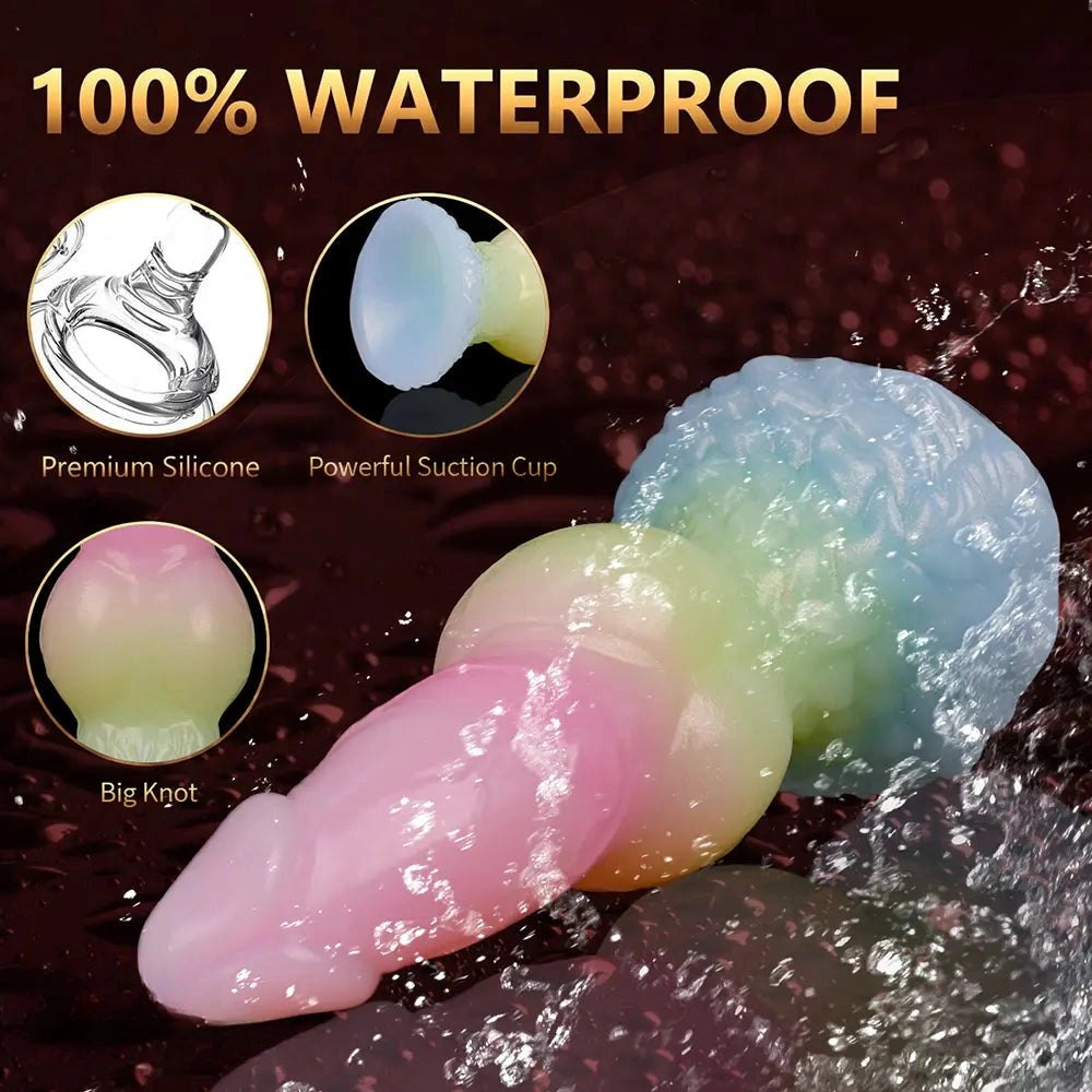 Rainbow ombre realistic silicone dildo, photo 5
