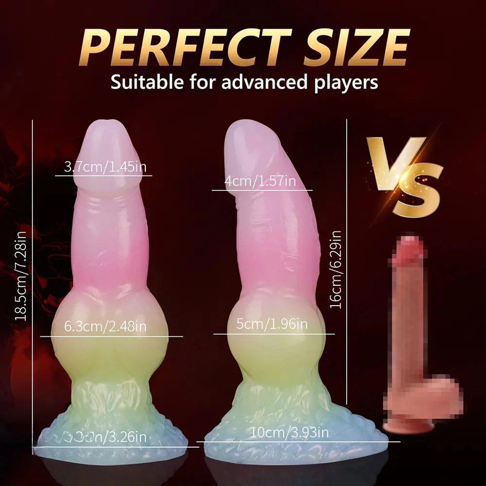 Rainbow ombre realistic silicone dildo, photo 8
