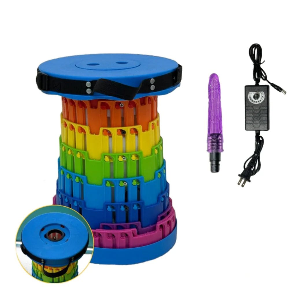 Single Hole Version rainbow sex machine with dildo attachment