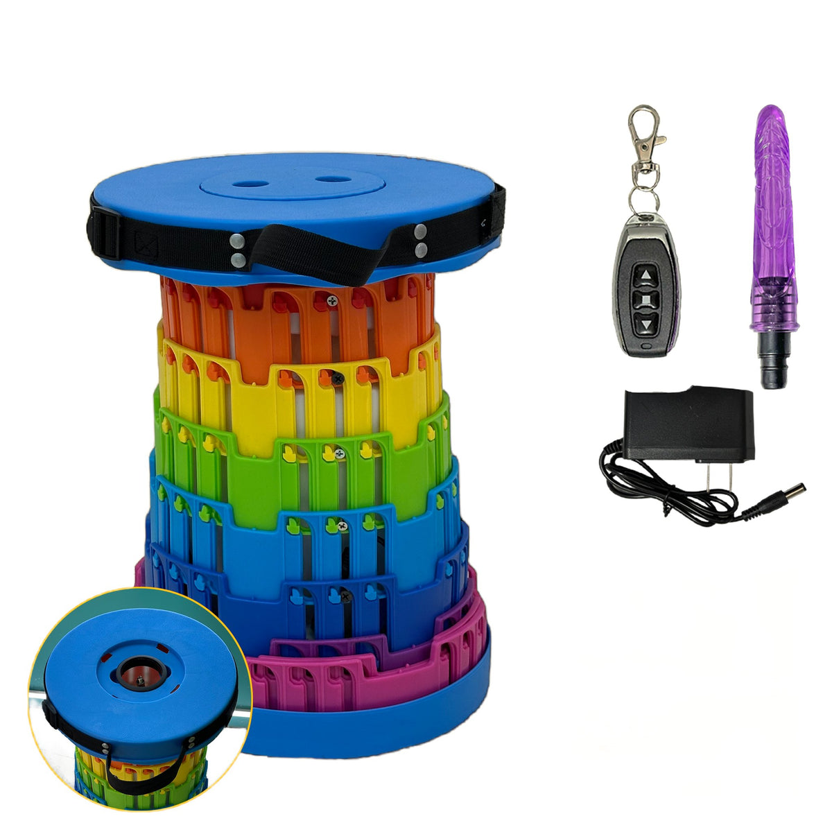Single Hole Version (With Remote) rainbow sex machine with dildo attachment