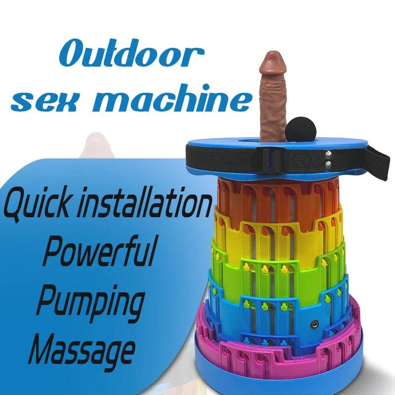 Rainbow sex machine with dildo attachment, photo 2