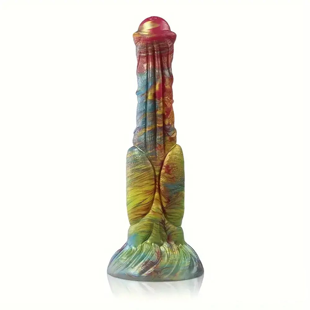 Multicolor silicone horse knot dildo, photo 1
