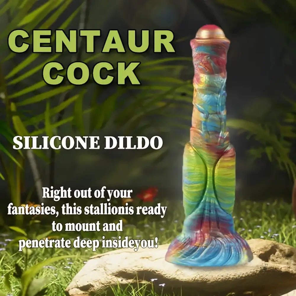 Multicolor silicone horse knot dildo, photo 2