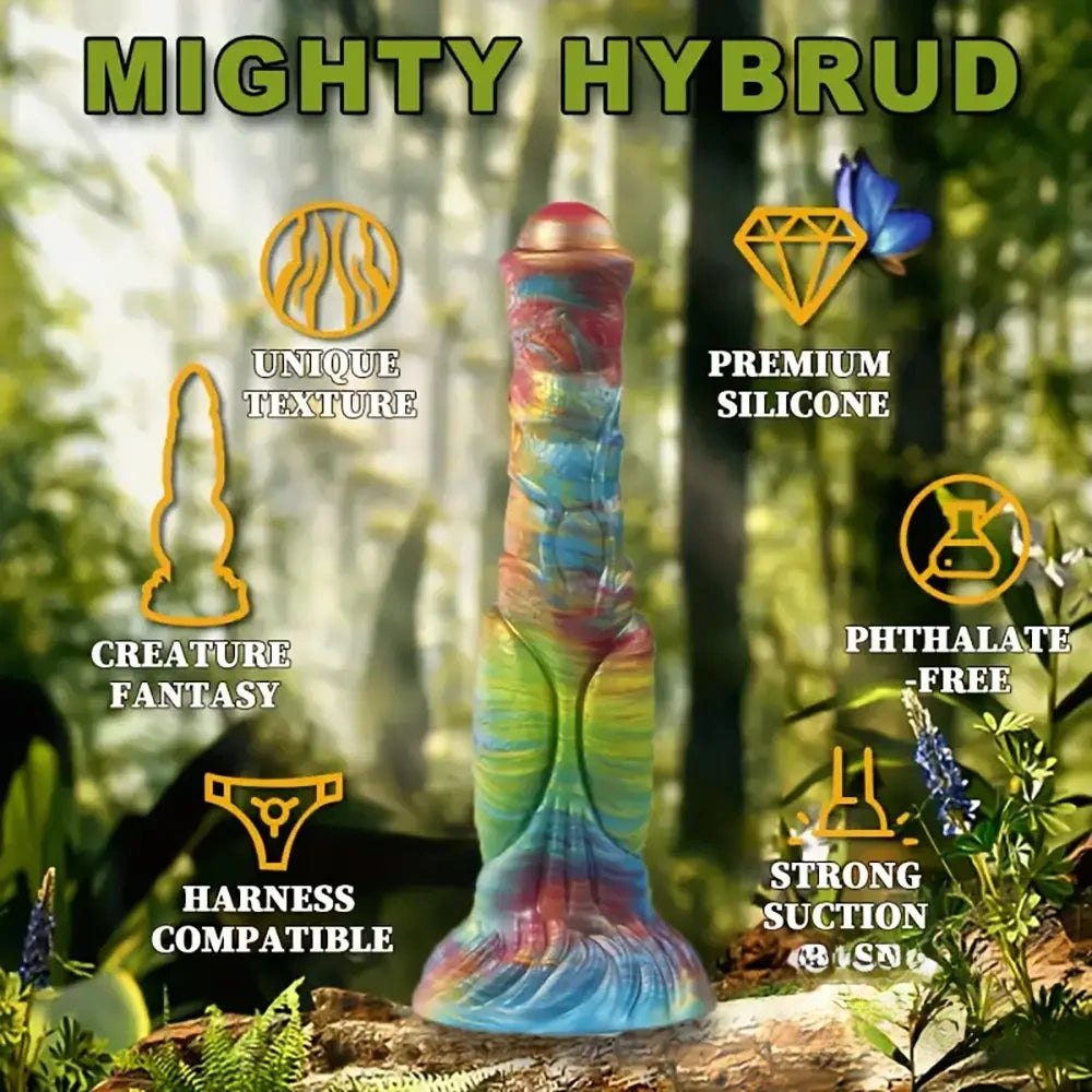 Multicolor silicone horse knot dildo, photo 4