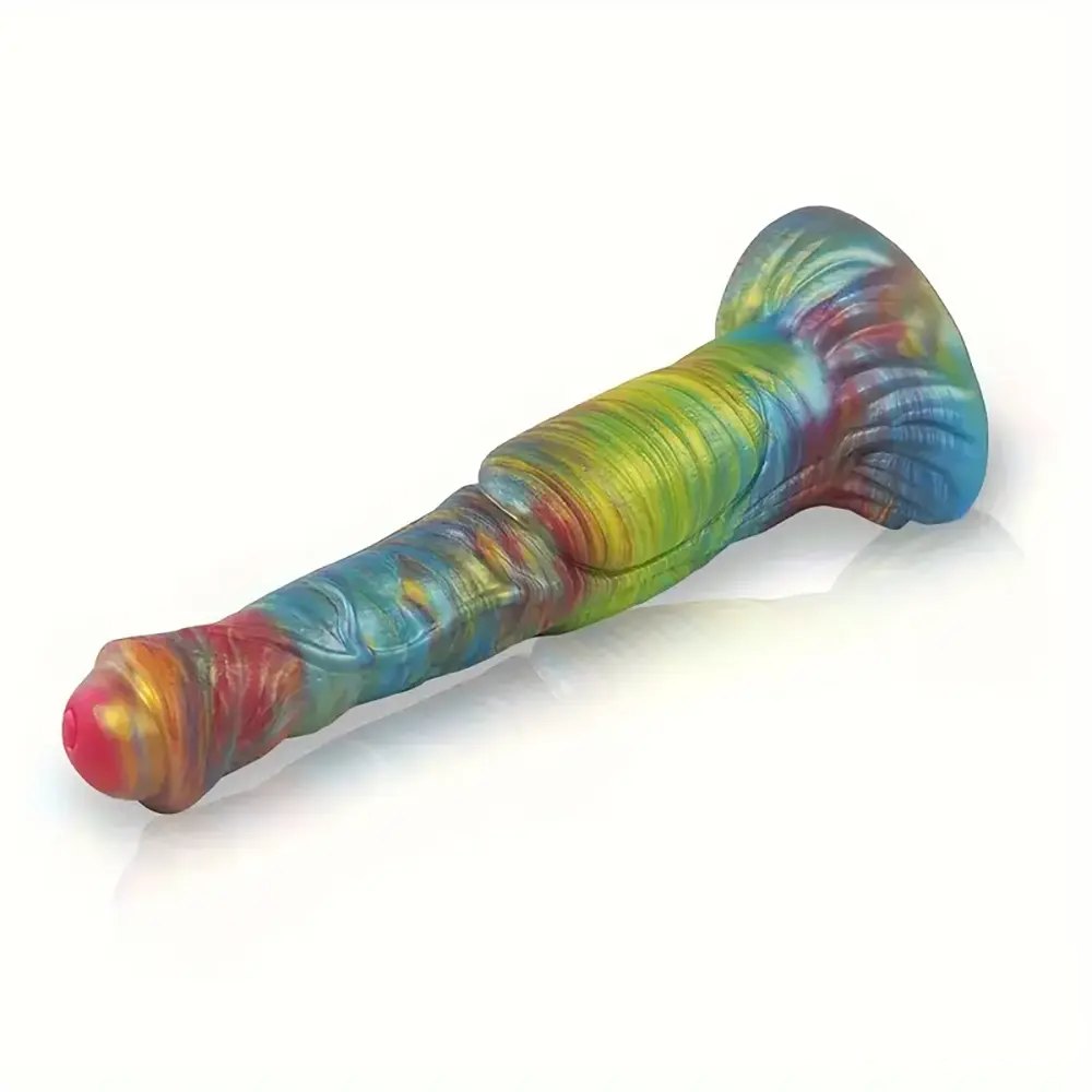 Multicolor silicone horse knot dildo, photo 5