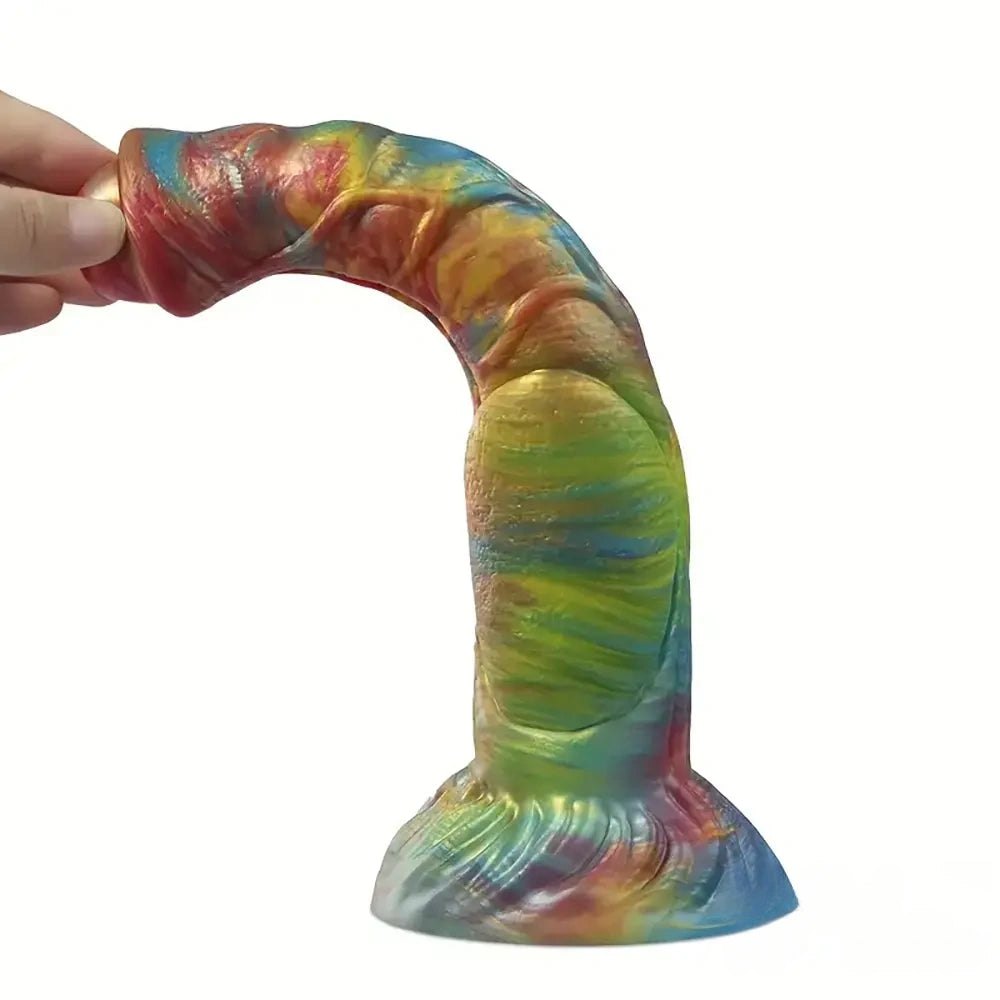 Multicolor silicone horse knot dildo, photo 7