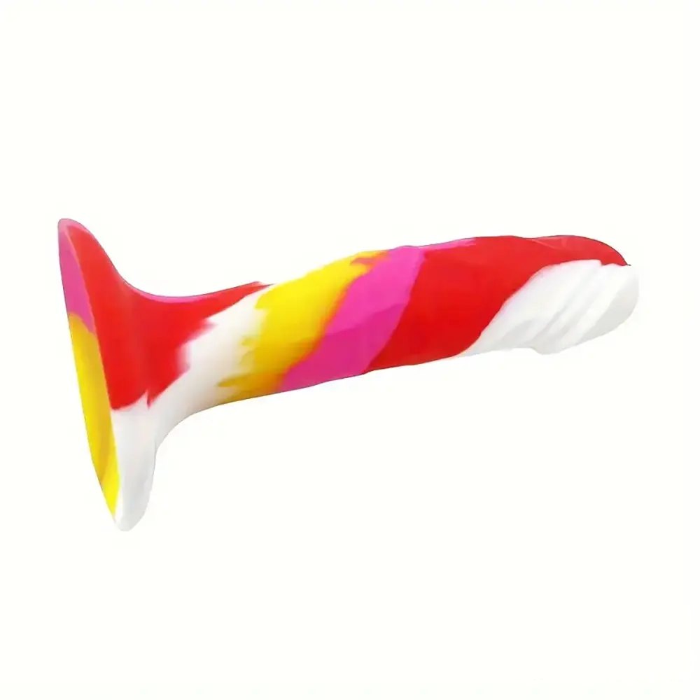 Rainbow silicone suction cup dildo, photo 3