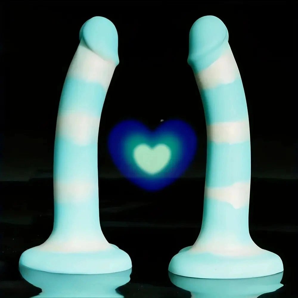 Color-swirl curved silicone dildo, photo 3