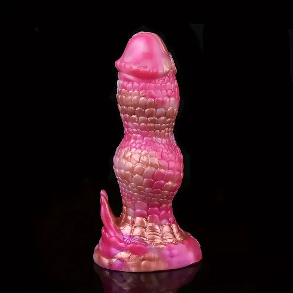 Rainbow swirl fantasy silicone dildo, photo 1