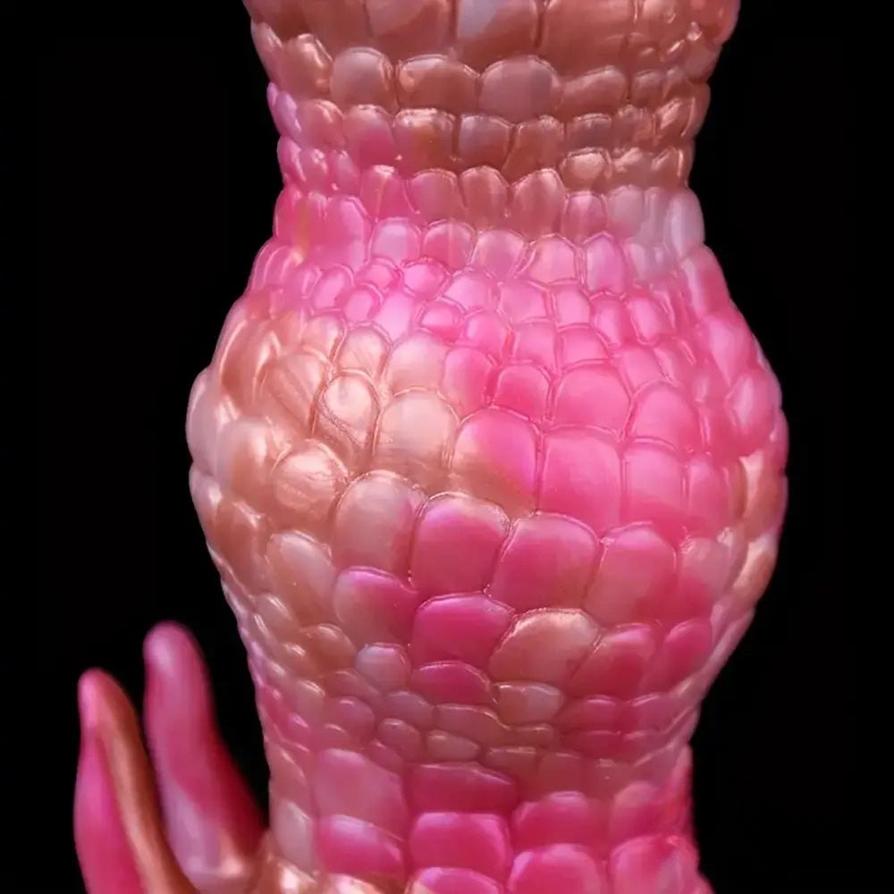 Rainbow swirl fantasy silicone dildo, photo 11
