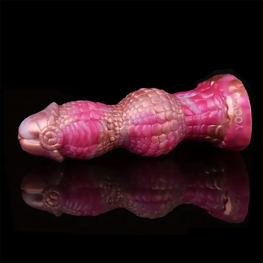 Rainbow swirl fantasy silicone dildo, photo 4