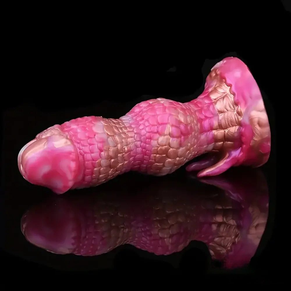 Rainbow swirl fantasy silicone dildo, photo 5