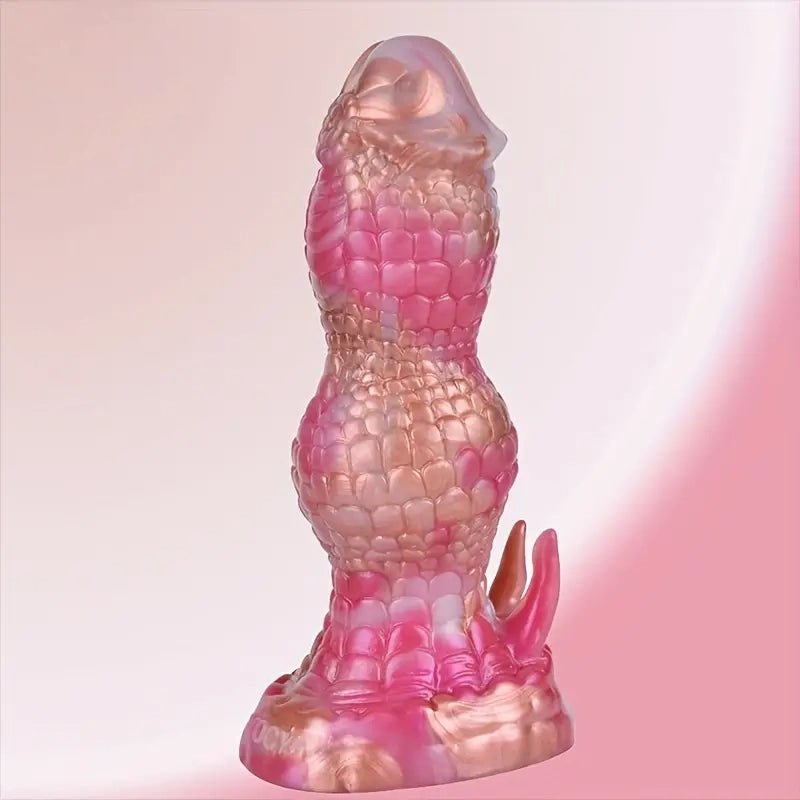 Rainbow swirl fantasy silicone dildo, photo 7