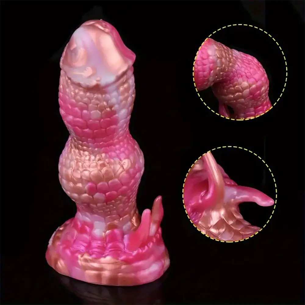 Rainbow swirl fantasy silicone dildo, photo 9